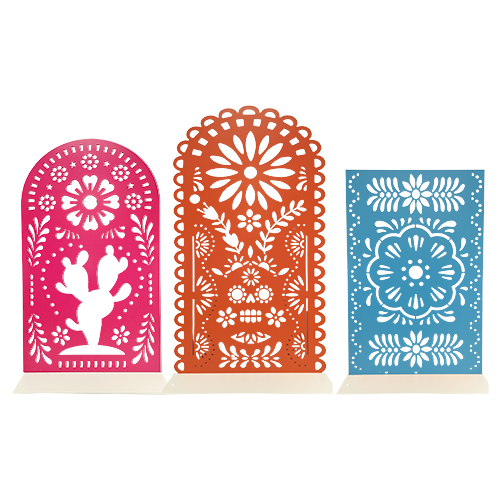 Papel Picado Panel Photo Op Trio