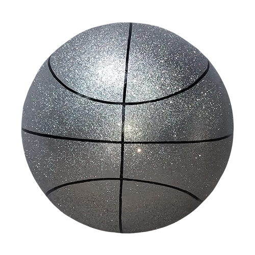 Silver & Black Glitter Basketball