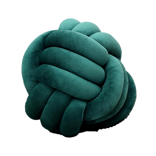 Green Velvet Knot Pillow