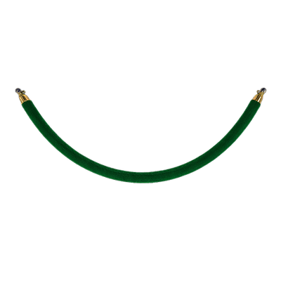 8' Green Rope with Brass Ends