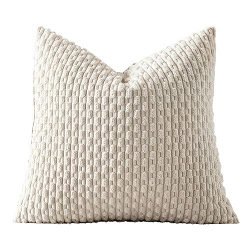 Cream Textured Pillow