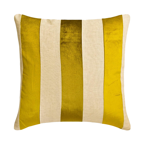 Chartreuse Striped Pillow