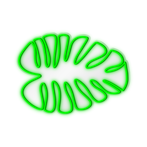 Palm Leaf 24" - Green LED Neon