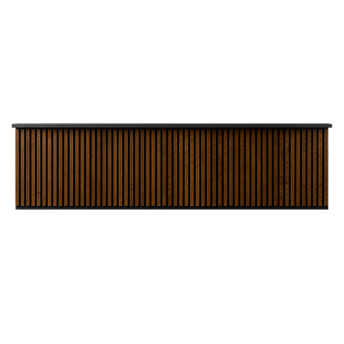 Wooden Slat Bar 15' - Square Corner