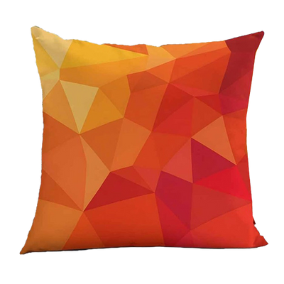Red and Yellow Geometric Pillow