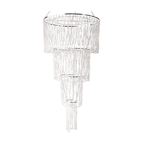 Crystal Beaded Tiered Chandelier