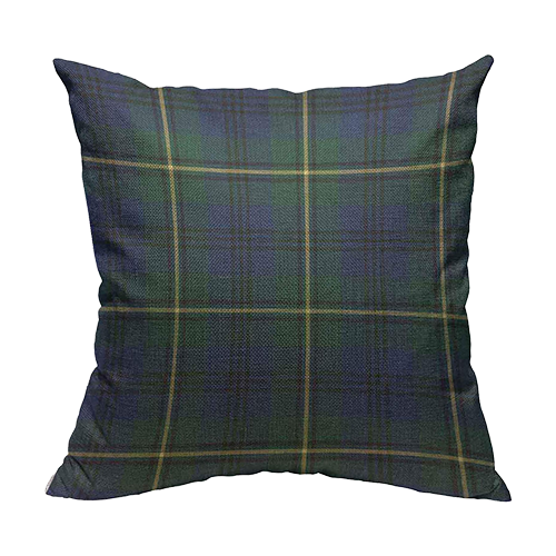 Blue Tartan Plaid Pillow