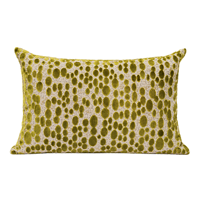 Lime Green Dot Lumbar Pillow