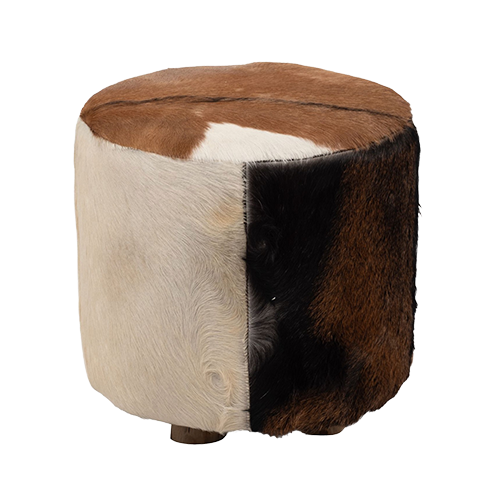 Natural Hide Ottoman