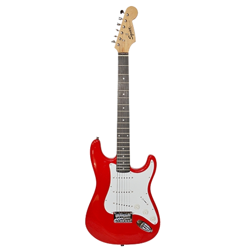 Red and White Guitar