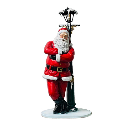 Santa with Lamp Post