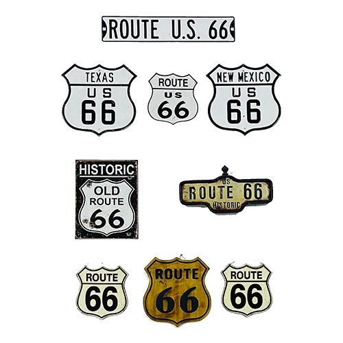 Set of Route 66 Signs