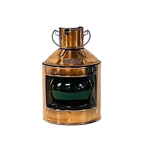 Bronze Lantern - Green Globe