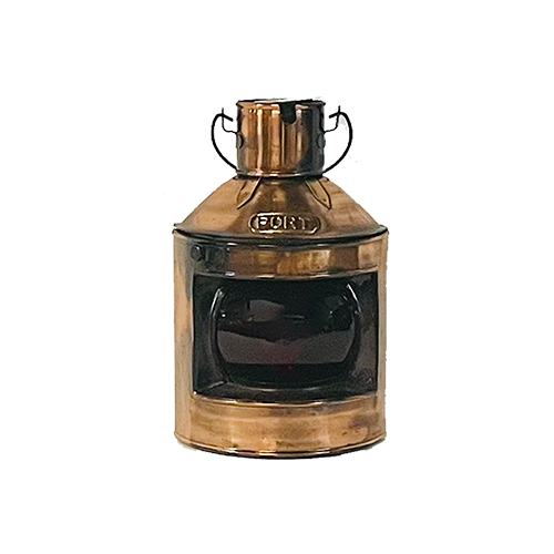 Bronze Ship Lantern - Red Globe