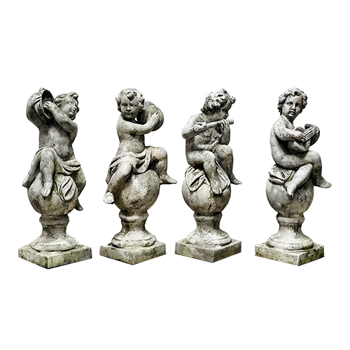 Roman Cherub Musicians (Set of 4)
