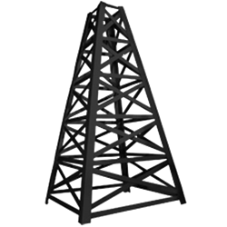 16' Tall Black Oil Derrick