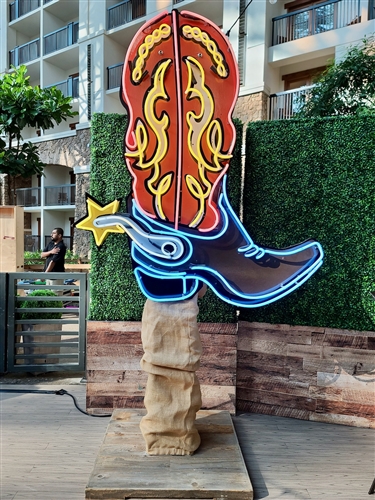 Large Cowboy Boot Neon