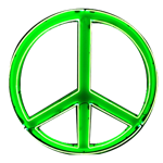 Neon Peace Sign