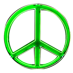 Neon Peace Sign