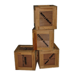 Set of (4) Body Part Crates