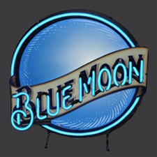 blue moon lighted sign