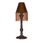 Brown Beaded Candle Lamp