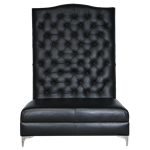 Black Leather Banquette