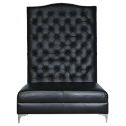 Black Leather Banquette