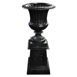 Tall Black Urn