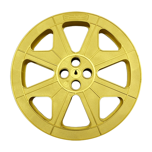 Vintage Film Reel / Gold Tone Movie Reel / Theater / Industrial