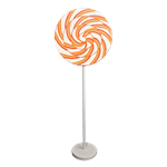 Orange and Red Orange Swirl Lollipop Giant Candy