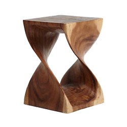 Twisted Wood Table/Stool