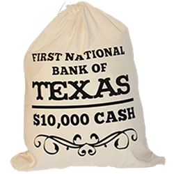 First National Bank of Texas Cash Bag