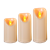 Set of (3) Ivory LED Pillar Candles