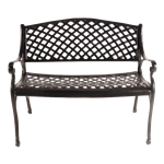 Woven Wrought Iron Bench