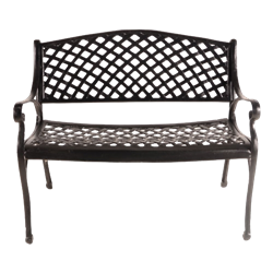 Woven Wrought Iron Bench