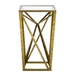 Gold Geometric End Table