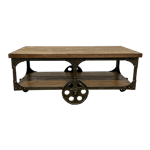 Iron Wheel Coffee Table