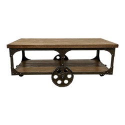 Iron Wheel Coffee Table