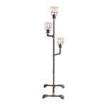 Steel Pipe Floor Lamp - 3 Bulbs