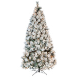 9' Flocked Lighted Tree