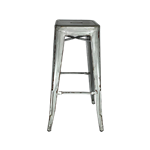 Distressed Gunmetal Bistro Bar Stool