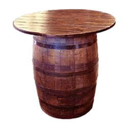 Whiskey Barrel Highboy Table