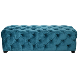 Teal Velvet Bench