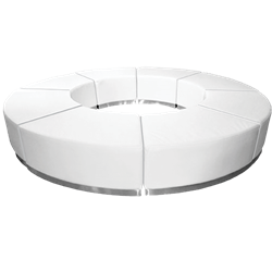 White Circular Bench