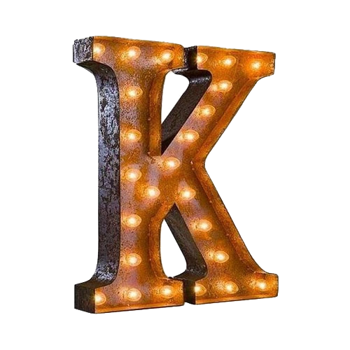 k marquee letter