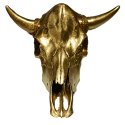 Cow Skull - Gold