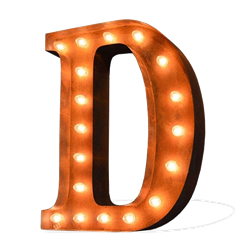 Vintage Marquee Letter - D