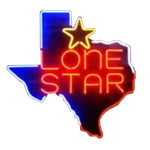 Lone Star Texas Outline Beer Neon