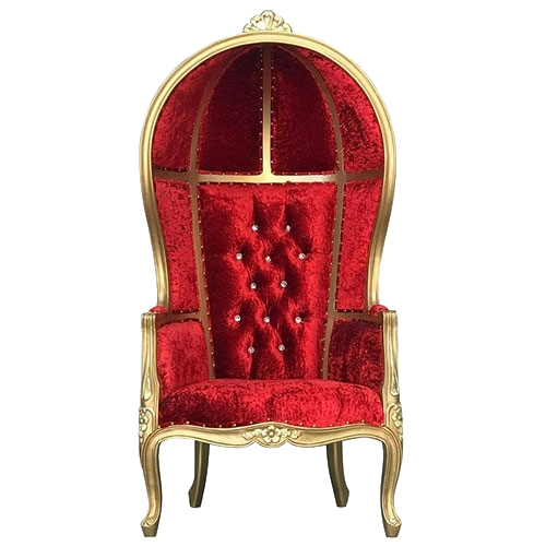 upholstered throne chair